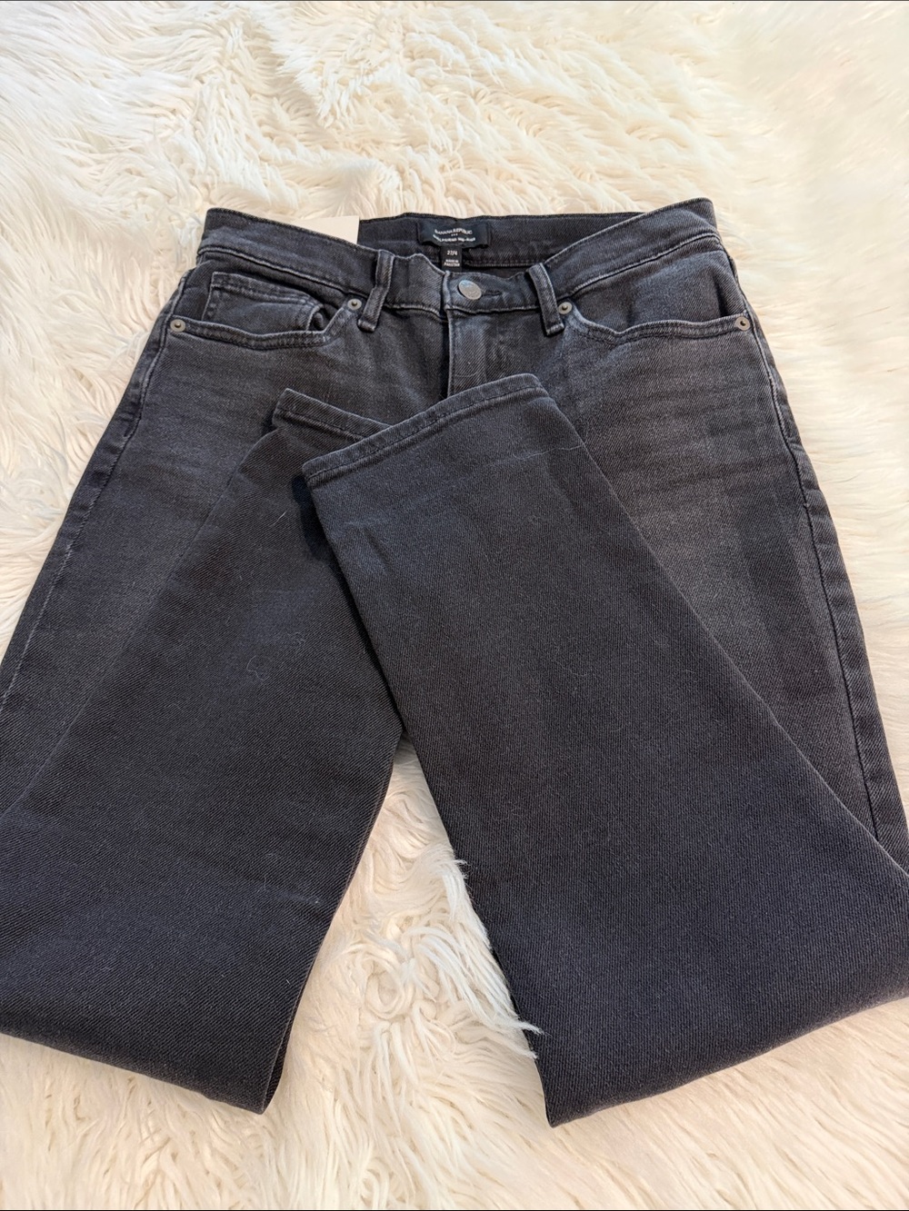 Banana Republic Girlfriend Jeans Black High-Rise Slim Straight Jeans size 27/4 - Picture 8 of 8